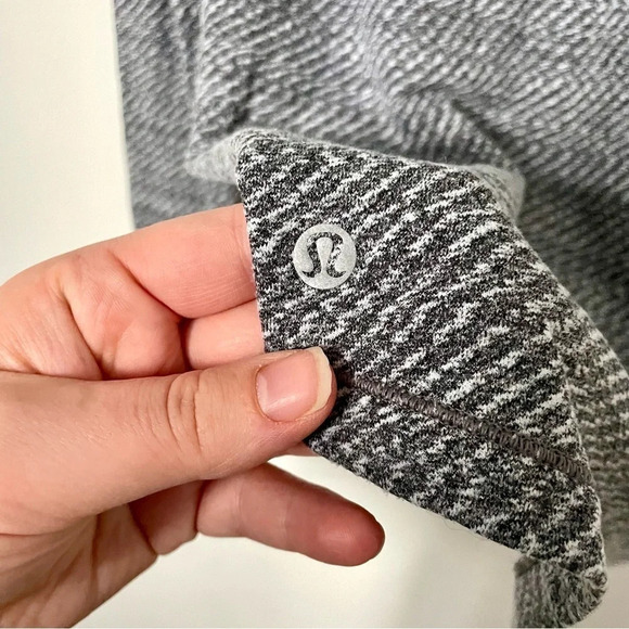 Lululemon Outrun 1/2 Zip Hazy Heather Heathered White Heathered Black - Picture 10 of 10